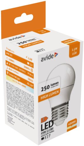 Avide led izzó  E27 2,5W természetes fehér (931340)