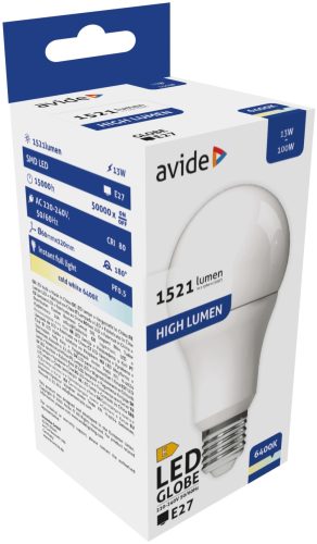 Avide led izzó E27 13W hidegfehér (930947)