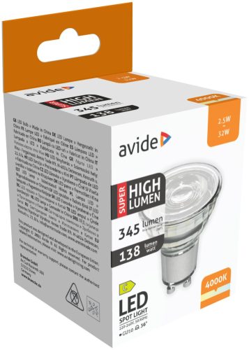 Avide led izzó GU10 természetes fehér (938783)