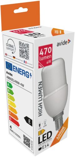 Avide led izzó E14 4W természetes fehér(931760)