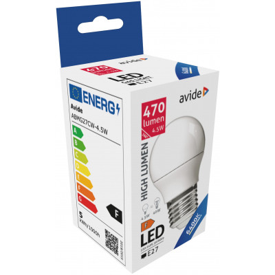 Avide led izzó  E27 4,5W hidegfehér (931548)