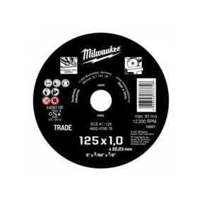 Fémvágó korong 125x1x22, 23 Milwaukee 